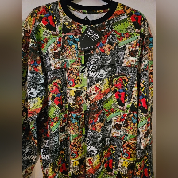 NWT Zip Comics Long Sleeve Shirt size: L - Picture 3 of 3